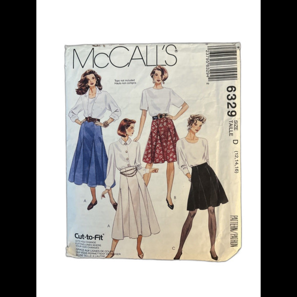 McCall's M8389 Yoked, High-Waist Length Variation Skirt Pockets & Zipper 12-16 - Picture 1 of 2